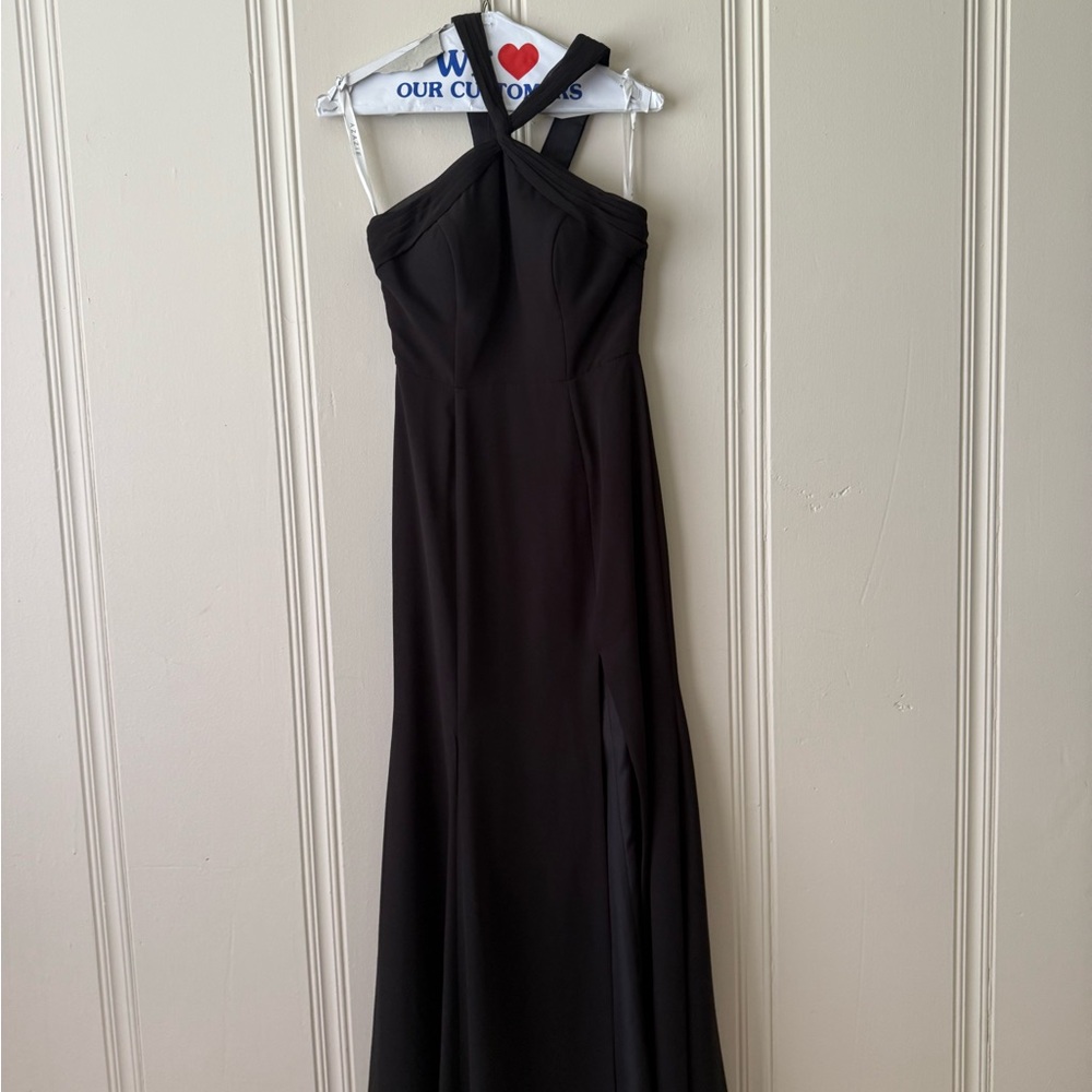 Azazie Black Halter Gown for Cocktail